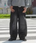 WEGO スーパービッグバレルレッグデニムパンツ