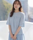 組曲 L 【加藤ローサさん着用】エンブロイダリーレース5分袖 ブラウス