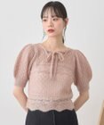 earth music&ecology キャットヤーン透かし編みニットプルオーバー