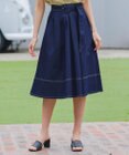 Tiaclasse 【洗える】デニムタックフレアスカート