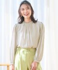 ANY 【洗濯機可・UVケア・接触冷感】フリルネックブラウス