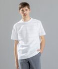 JOSEPH HOMME ジャガードボーダー　クルーネックTシャツ