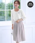 Tiaclasse 【洗える】ブラウスドッキングツイードワンピース