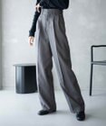 WEGO 【手洗い可】ハイウエストセンタープレスワイドパンツ