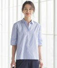 J.PRESS LADIES 【洗える】Betterコットンポリエステル ストライプ シャツカラーブラウス