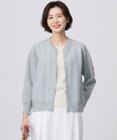 J.PRESS LADIES L 【洗える】SHEER JACQUARD ニット ブルゾン