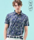 23区GOLF 【MEN】【吸水速乾/UVカット】パリマップ総柄ポロシャツ