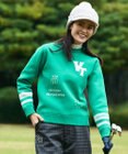 23区GOLF 【WOMEN】【ウォッシャブル】グラフィックダブルジャガードニット