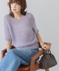 AMERICAN HOLIC モヘヤ風シアー半袖ニットトップス