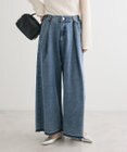 Green Parks タックワイドデニムパンツ