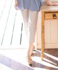 Tiaclasse 【洗える】美脚効果の高いスリットテーパードパンツ