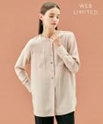 BEIGE， 【WEB限定・洗える】CLARION / ゴールド釦クルーネックブラウス