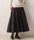 組曲 【洗える・後ろゴム】ナイロンリヨセルタフタ フレアスカート
