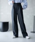 WEGO 【手洗い可】ハイウエストセンタープレスワイドパンツ