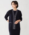 J.PRESS LADIES 【洗える】 レーヨンストレッチフルニードル カーディガン