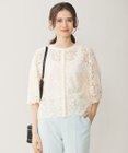 自由区 S 【洗える】フルールコードレース ブラウス