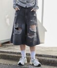 WEGO ダメージデニムハーフパンツ