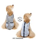 PET PARADISE ペットパラダイス  やさしいベスト 《錨 刺繍》 背中開き 中型犬 大型犬