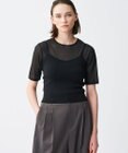 uncrave トリコットシフォン ハーフスリーブカットソー