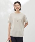 J.PRESS LADIES L 【洗える】COTTON POLYESTER 袖ボタン ニット