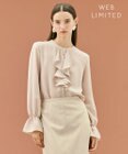 BEIGE， 【WEB限定・洗える】CLARION / バンドカラーフリルブラウス