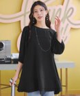 Tiaclasse L 【洗える】裾フリルパフ袖チュニック