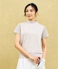 23区GOLF 【WOMEN】シアーラメ袖デザイン ライトダンボールモックネック