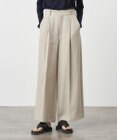 ATON LINEN OXFORD | タックワイドパンツ