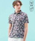23区GOLF 【MEN】【吸水速乾/UVカット】パリマップ総柄ポロシャツ