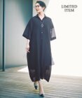 自由区 L 【カタログ掲載・WEB限定・接触冷感・洗える】シアーラミーローンシャツ ワンピース