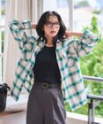 WEGO 【2025年秋冬新作/SMLサイズ展開/ユニセックス着用ITEM】オンブレチェックネルシャツ（LS）