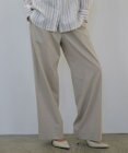 ICB L ドライリネンストレッチ ワイドストレートパンツ