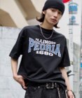 WEGO 【機能T】接触冷感アクセ付きグラフィックT