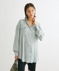 Green Parks ・ＳＵＧＡＲ　ＳＰＯＯＮ　サテンオーバーシャツチュニック