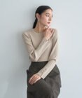 YECCA VECCA 袖釦クルーネックリブニット