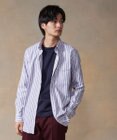 J.PRESS MEN オーガニックコットン ダブルチューブマルチストライプ シャツ