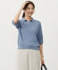 J.PRESS LADIES L 【洗える・抗菌防臭】COTTON POLYESTER ポロ ニット