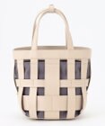 Y'SACCS 【リサイクルレザー】メッシュかごバッグ　small