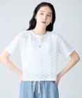 レースショート丈Tシャツ