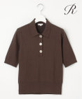 23区 【R(アール)】シルクコットン ポロカラー リブニット
