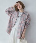 WEGO 【ユニセックス着用ITEM/SMLサイズ展開】オンブレチェックシャツ（LS）