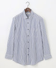 JOSEPH ABBOUD 【キングサイズ・シルク×綿ブレンド】シルクコットンストライプ シャツ