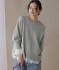 組曲 L コットンカシミヤMIX クルーネックニット
