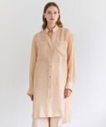 BEIGE， 【人気シリーズ】PAULINE / リネンヴィスコースオーバーサイズロングシャツ