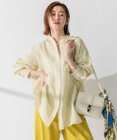 23区 【WEB限定カラーあり/洗える】LIBECO バンドカラー ビッグシルエット シャツ