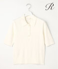 23区 【R(アール)】シルクコットン ポロカラー リブニット
