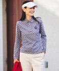 23区GOLF 【WOMEN】【吸水速乾/UVカット】ハンタードッグ柄シャツ