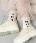 WEGO フリルリボンパターンクルーソックス