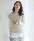 J.PRESS LADIES 【洗える】LINEN COTTON ニット ベスト