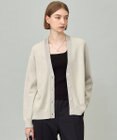 ICB L 【洗える】 ウールテンセルミニブークレ カーディガン